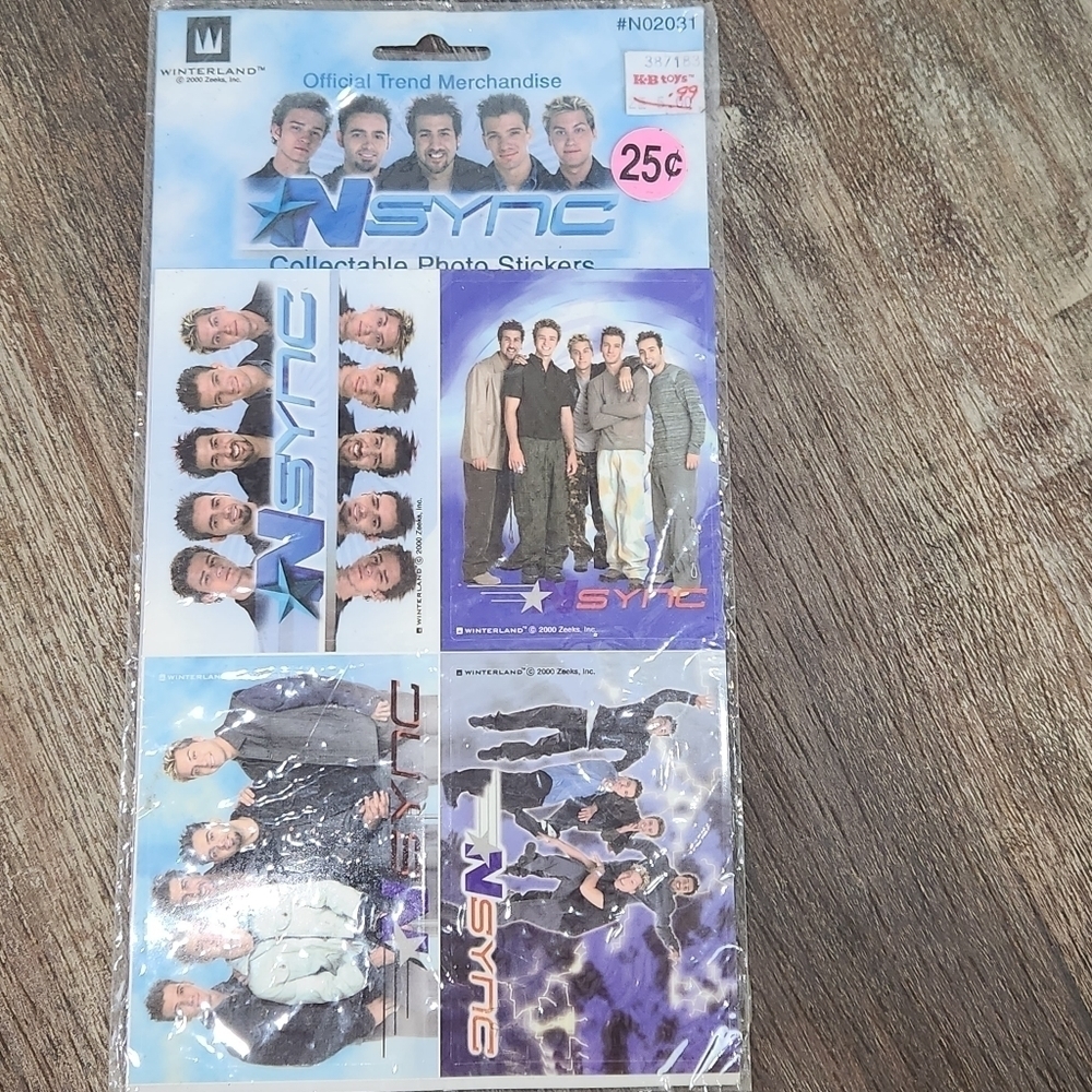 Vintage 2000 official trend merchandise N SYNC Collectible Photo Stickers.